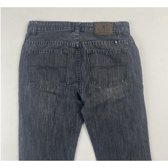 LUCKY BRAND Boys COOPER SLIM Gray/Blue Denim Jeans Raw Wash Size 16 Cotton Poly - Picture 8 of 9